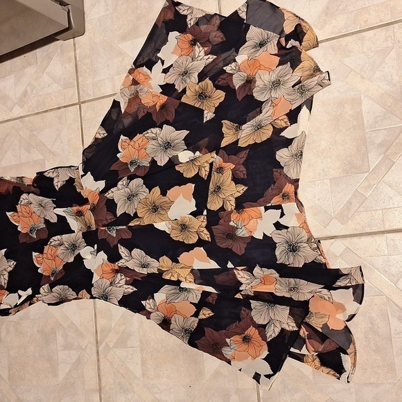 Y women's Metaphor floral sleeveless lined regular size dress size 10 - Picture 3 of 6